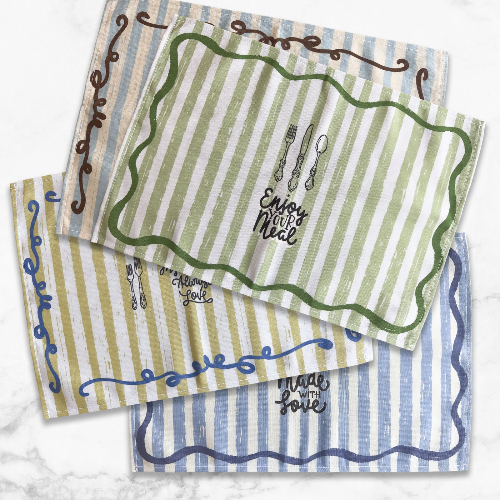 Canvas Cotton Placemats — Set of 4